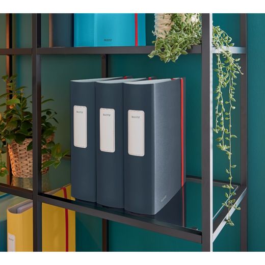 Arch. Leitz Active Gezellig. schuim. 180°. DIN A4, rug 82 mm, grijs