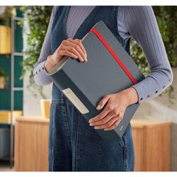 Arch. Leitz Active Gezellig. schuim. 180°. DIN A4, rug 82 mm, grijs