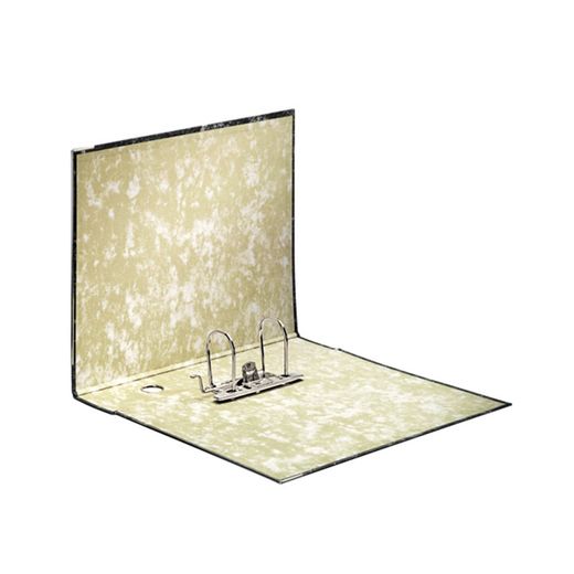 Esselte håndtagsfil af marmoreret pap. Faktura. Ryg 75 mm. sort