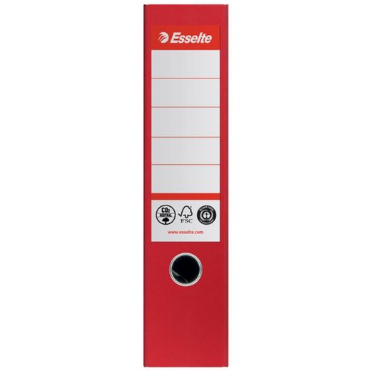 Ordner CO2 Neutraal Nº1, Karton bedekt met papier, DIN A4, Rug 75mm, Levendig rood