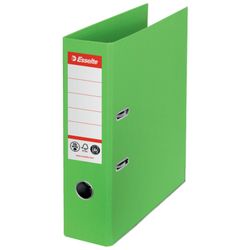 Archivador de palanca CO2 Neutral Nº1, Cartón forrado de papel, DIN A4, Lomo 75mm, verde Vivida