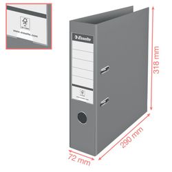 Colour'Breeze Aktenordner. Gefütterter Kunststoff, innen Papier. DIN A4. Rücken 75 mm. grün