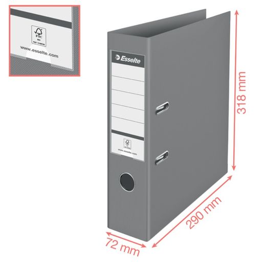 Colour'Breeze Aktenordner. Gefütterter Kunststoff, innen Papier. DIN A4. Rücken 75 mm. grün