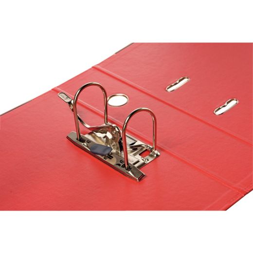 Esselte No. 1 ordner. Met kunststof beklede kunststof binnenkant. DINA4. Rug 75mm. rood