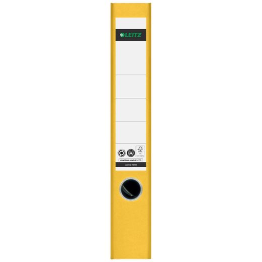 Pilnik Leitz z neutralną dźwignią CO2. Marmurkowy karton. 180 stopni. DIN A4. Grzbiet 52 mm, żółty