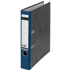 Lima a leva neutra Leitz CO2. Cartoncino marmorizzato. 180º. DIN A4. Dorso 52 mm, blu