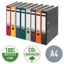 Lima a leva neutra Leitz CO2. Cartoncino marmorizzato. 180º. DIN A4. Dorso 52 mm, blu