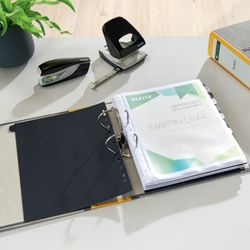 Pilnik Leitz z neutralną dźwignią CO2. Marmurkowy karton. 180 stopni. DIN A4. Grzbiet 80 mm, żółty