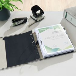 Classeur à levier neutre en CO2 Leitz. Carton marbré. 180º. DIN A4. Dos 80 mm, gris