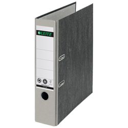 Classeur à levier neutre en CO2 Leitz. Carton marbré. 180º. DIN A4. Dos 80 mm, gris
