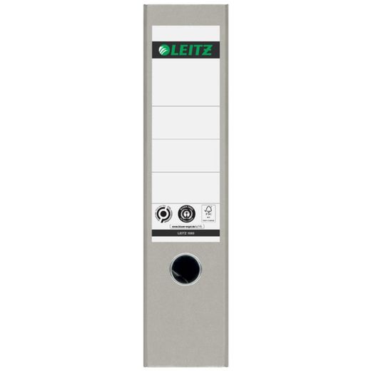 Classeur à levier neutre en CO2 Leitz. Carton marbré. 180º. DIN A4. Dos 80 mm, gris