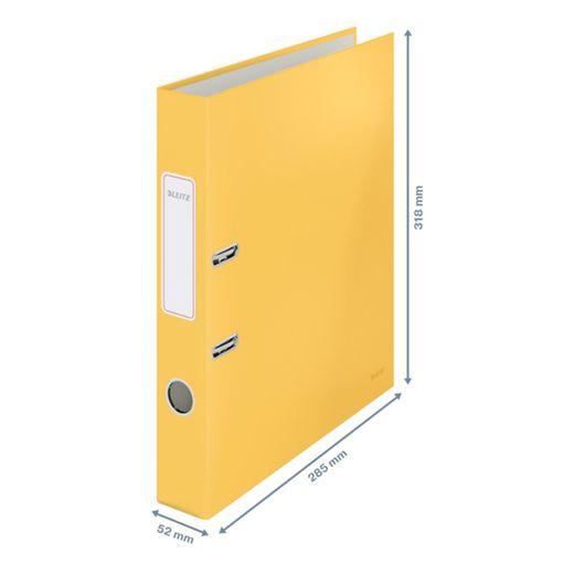 Cartella Leitz Cosy con arco a leva Cartone foderato. 180º. DIN A4. 50 mm giallo