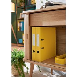 Cartella Leitz Cosy con arco a leva Cartone foderato. 180º. DIN A4. 50 mm giallo