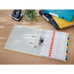 Cartella Leitz Cosy con arco a leva Cartone foderato. 180º. DIN A4. 50 mm giallo