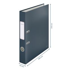 Leitz Cozy lever arch file Lined cardboard. 180º. DIN A4. 50mm Gray