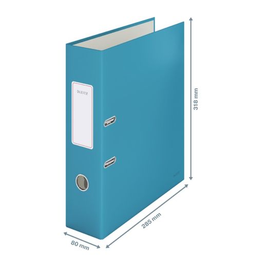 Leitz Cozy lever arch file Lined cardboard. 180º. DIN A4. 80mm blue