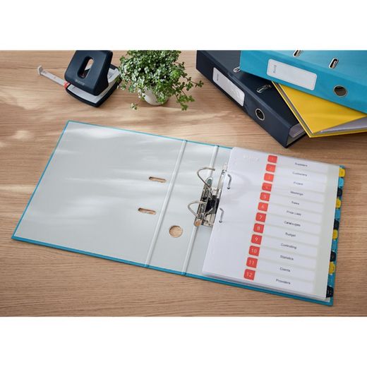 Leitz Cozy lever arch file Lined cardboard. 180º. DIN A4. 80mm blue