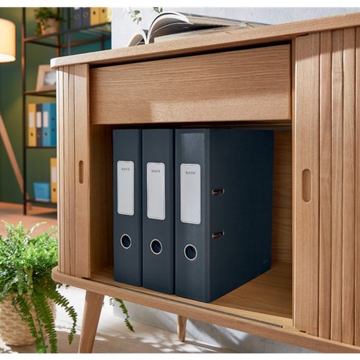 Cartella Leitz Cosy con arco a leva Cartone foderato. 180º. DIN A4. 80 mm Grigio