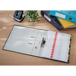 Cartella Leitz Cosy con arco a leva Cartone foderato. 180º. DIN A4. 80 mm Grigio