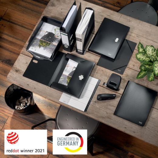 Leitz ordner gemaakt van 100% gerecycled en recyclebaar karton. 180º. DINA4. Rug 80mm. zwart