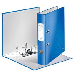 Archivador de palanca Leitz WOW. Cartón forrado. 180º. DIN A4. 50 mm. azul