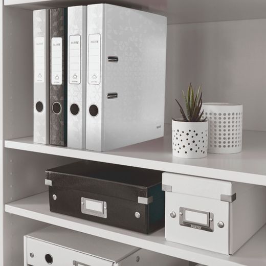 Leitz WOW Aktenordner. Gefütterter Karton. 180º. DIN A4. 50mm Weiß