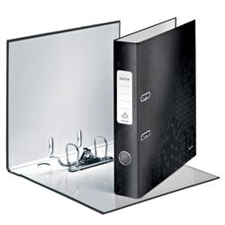 Archivador de palanca Leitz WOW. Cartón forrado. 180º. DIN A4. 50 mm. negro