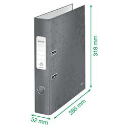 Leitz WOW Aktenordner. Gefütterter Karton. 180º. DIN A4. 50mm Rot