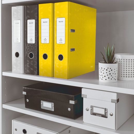 Lima per arco a leva Leitz WOW. Cartone foderato. 180º. DIN A4. 80 mm giallo