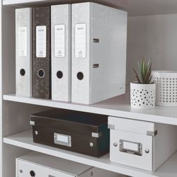 Leitz WOW Aktenordner. Gefütterter Karton. 180º. DIN A4. 80mm Weiß
