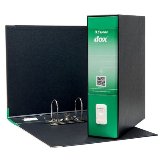 Schedario DOX con scatola DIN A4 (28,5X31,5 cm), dorso 80 mm. verde