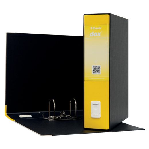Raccoglitore DOX con scatola Folio (28,5X35 cm), dorso 80 mm. giallo
