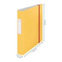 Leitz Active Cozy filing cabinet. Poyfoam. 180°. DIN A4, spine 65 mm, yellow