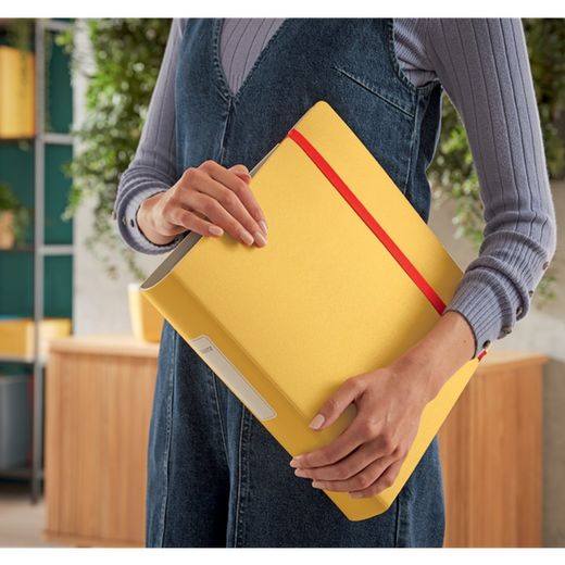 Leitz Active Cozy filing cabinet. Poyfoam. 180°. DIN A4, spine 65 mm, yellow