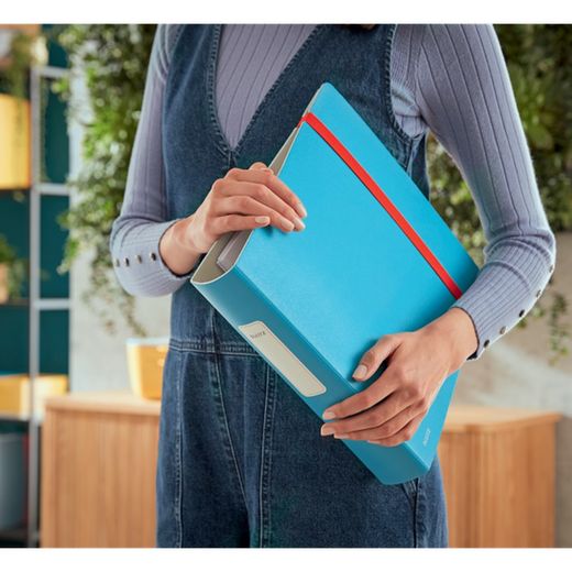 Leitz Active Cosy Aktenschrank. Poyschaum. 180°. DIN A4, Rücken 65 mm, blau