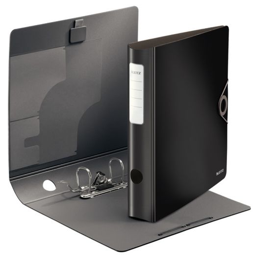 Szafka na dokumenty Leitz Active Solid. Pianka. 180º. DIN A4, grzbiet 65 mm. czarny