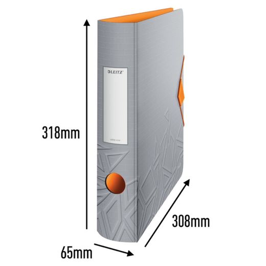 Armadietto Leitz Active Urban Chic. Polischiuma. 180º. DIN A4, dorso 65 mm. Grigio