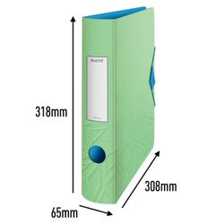 Leitz Active Urban Chic filing cabinet. Polyfoam. 180º. DIN A4, spine 65 mm. green