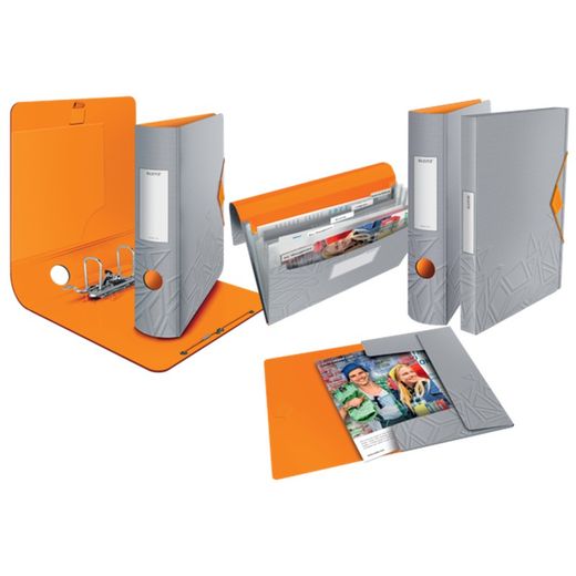 Classeur Leitz Active Urban Chic. Polymousse. 180º. DIN A4, dos 82 mm. Gris