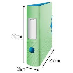 Szafka na dokumenty Leitz Active Urban Chic. Pianka. 180º. DIN A4, grzbiet 82 mm. Zielony