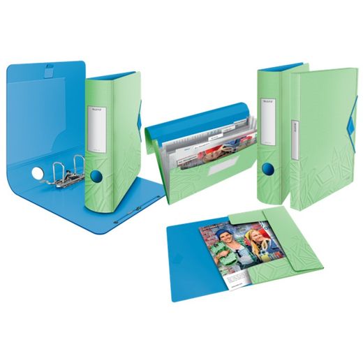 Szafka na dokumenty Leitz Active Urban Chic. Pianka. 180º. DIN A4, grzbiet 82 mm. Zielony