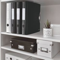Leitz Active WOW Aktenschrank. Polyschaum. 180º. DIN A4, Rücken 65 mm. Schwarz