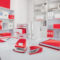 Leitz Actieve WOW archiefkast. Polyschuim. 180º. DIN A4, rug 65 mm. rood