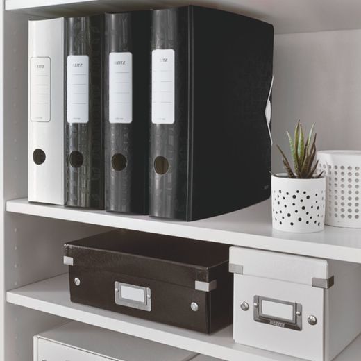 Leitz Active WOW Aktenschrank. Polyschaum. 180º. DIN A4, Rücken 82 mm. Schwarz