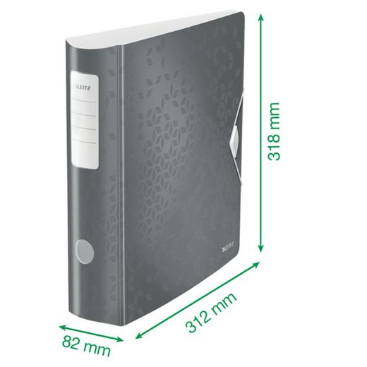 Leitz Active WOW Aktenschrank. Polyschaum. 180º. DIN A4, Rücken 82 mm. Rot