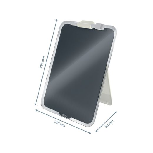 Leitz Cosy Glas-Schreibtisch, grau