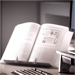 Bogstander Metallic grå