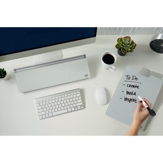 NOBO Whiteboard Rednerpult mit Glasplatte, weiß