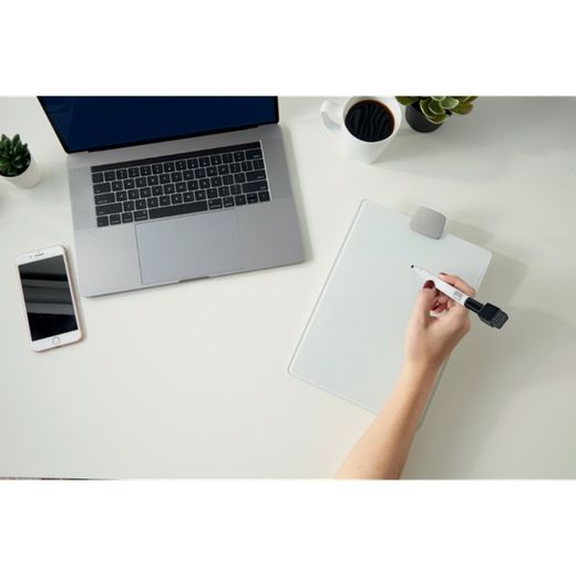 NOBO Whiteboard Rednerpult mit Glasplatte, weiß