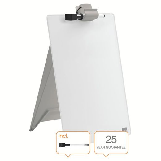NOBO Whiteboard Rednerpult mit Glasplatte, weiß